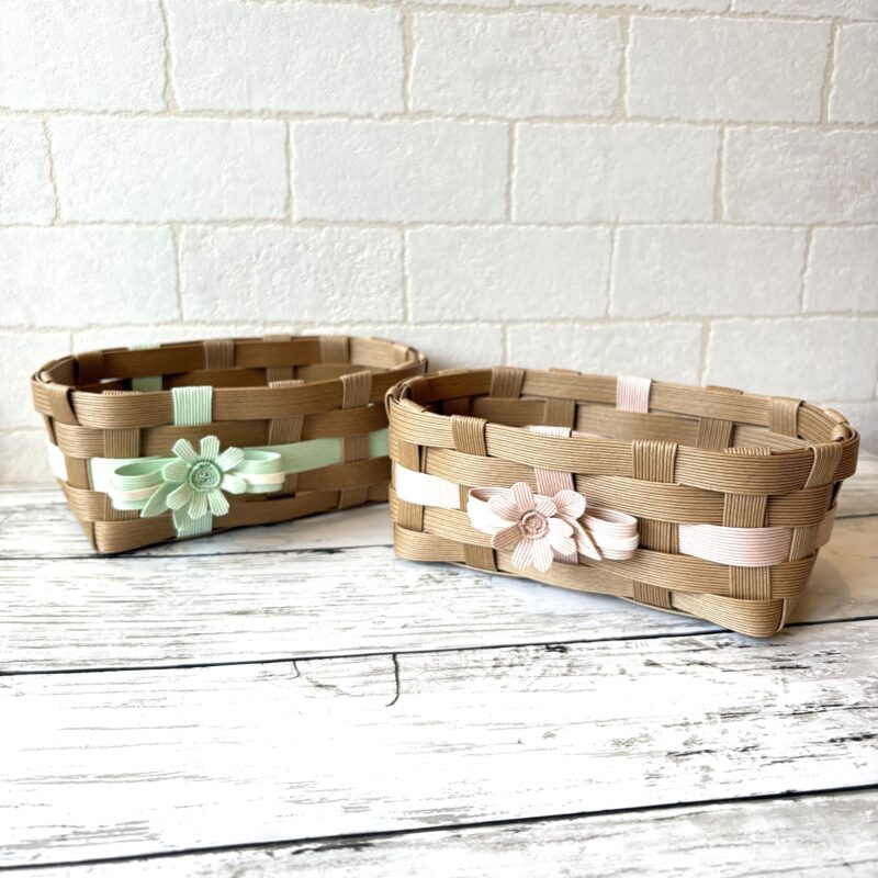 初級コースレッスン課題作品①お花の小物入れ